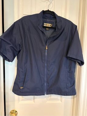North End Women's Navy Short-Sleeve Windbreaker Jacket